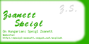 zsanett speigl business card